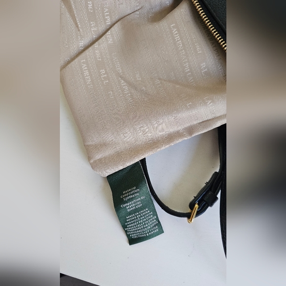 Ralph Lauren Modern Chic Crossbody Handbag Purse Adjustable Strap In Black - Picture 7 of 12